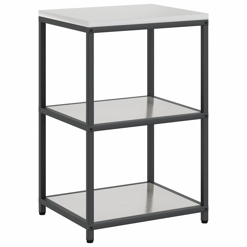 Küchenlager-Set mit Tür 2 pcs Silber 120 x 50 x 92 cm Edelstahl