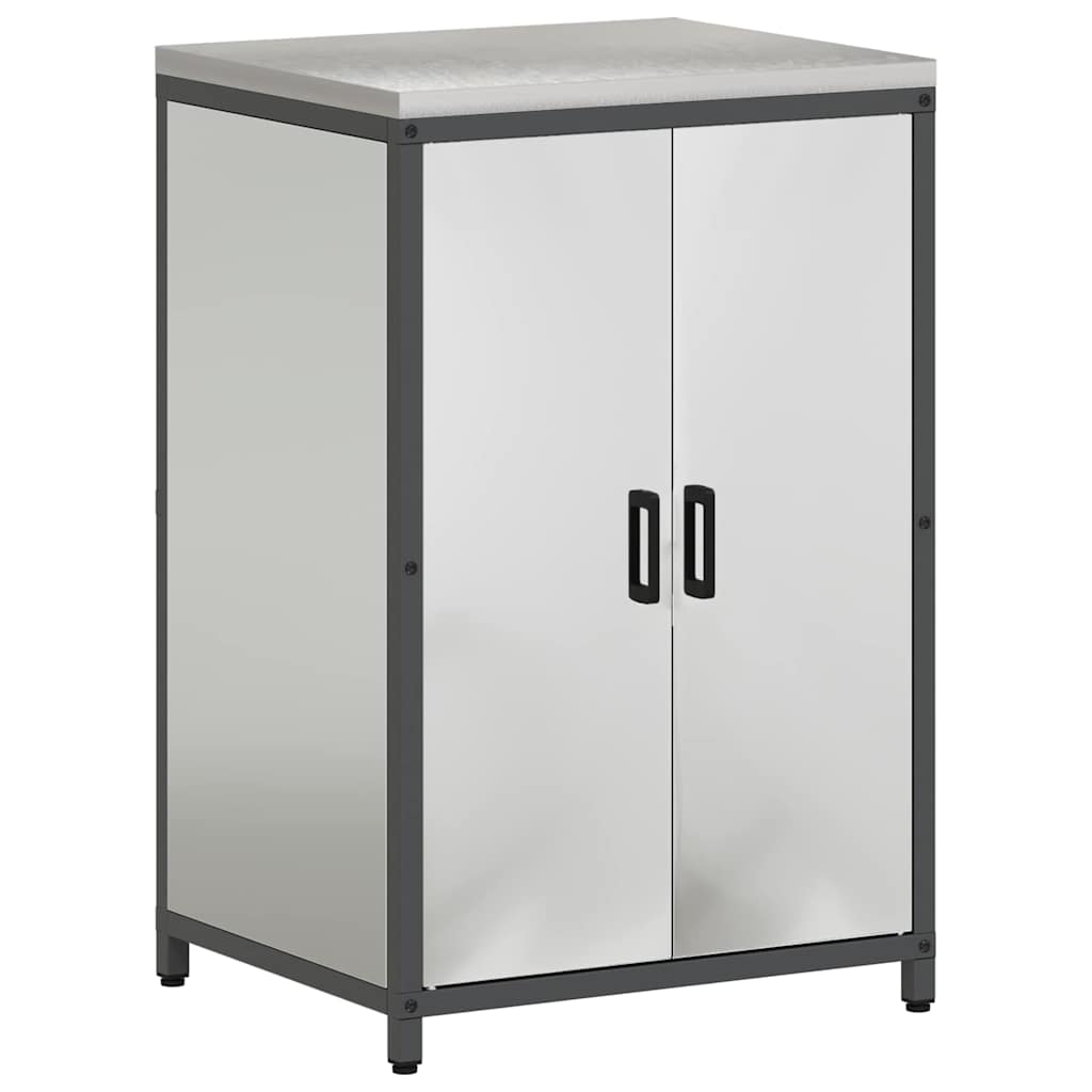 Küchenlager-Set 3 pcs Silber 180 x 50 x 92 cm Verzinkter Stahl