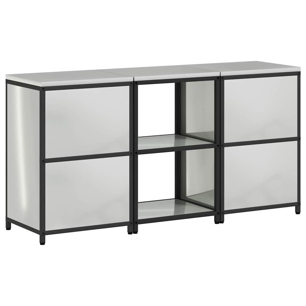 Küchenlager-Set 3 pcs Silber 180 x 50 x 92 cm Verzinkter Stahl