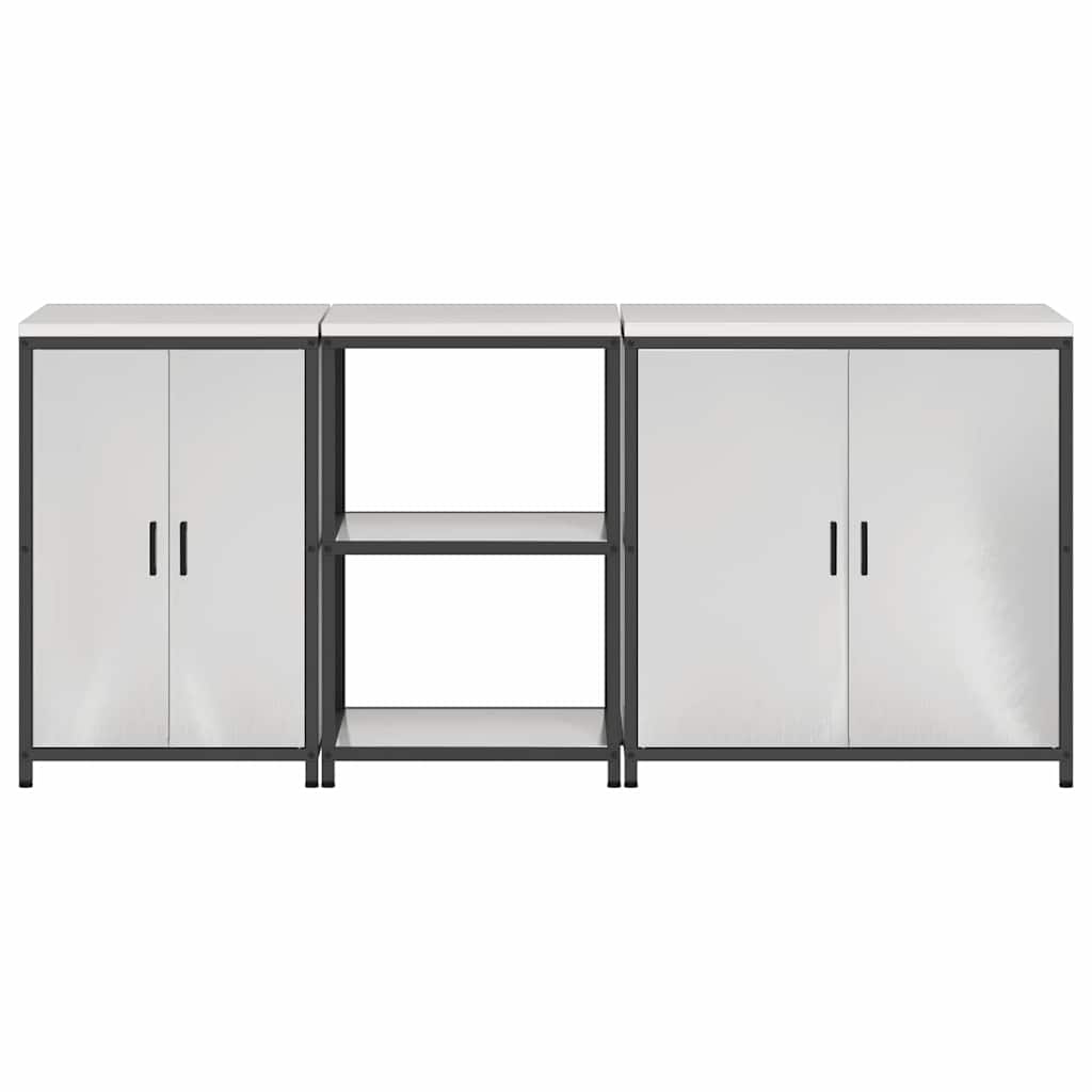 Küchenlager-Set Other 3 pcs Silber 210 x 50 x 92 cm Edelstahl