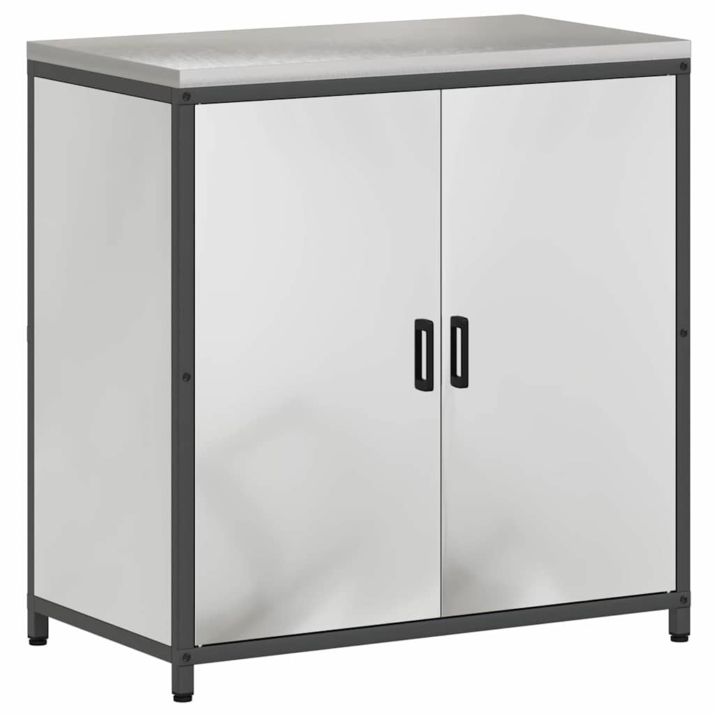 Küchenlager-Set 3 pcs Silber 210 x 50 x 92 cm Verzinkter Stahl