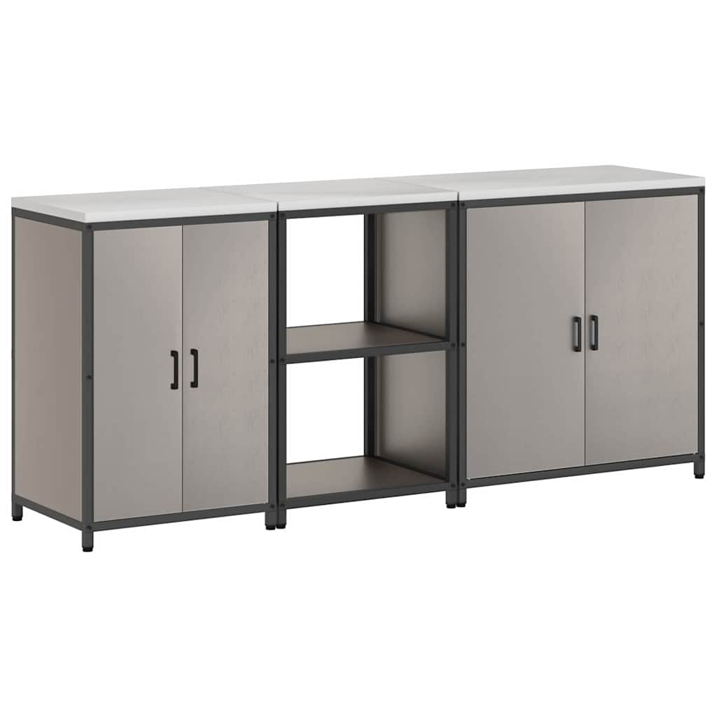 Küchenlager-Set mit Regal Other 3 pcs Rostig 210 x 50 x 92 cm