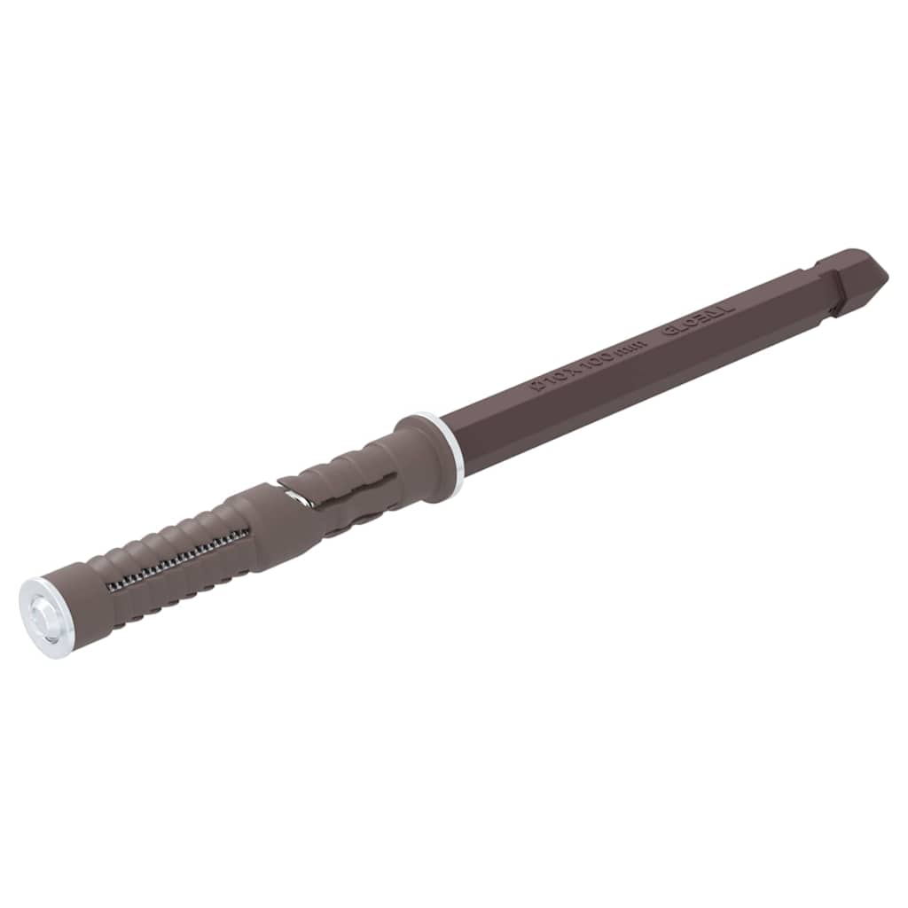 Schwebende Regalhalterungen 12 pcs Braun Ø10 x 170 mm Stahl