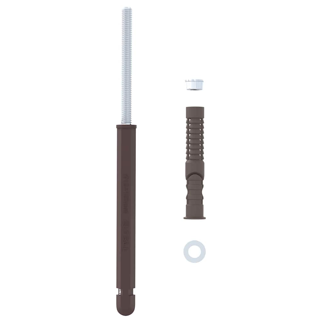 Schwebende Regalhalterungen 12 pcs Braun Ø12 x 190 mm Stahl
