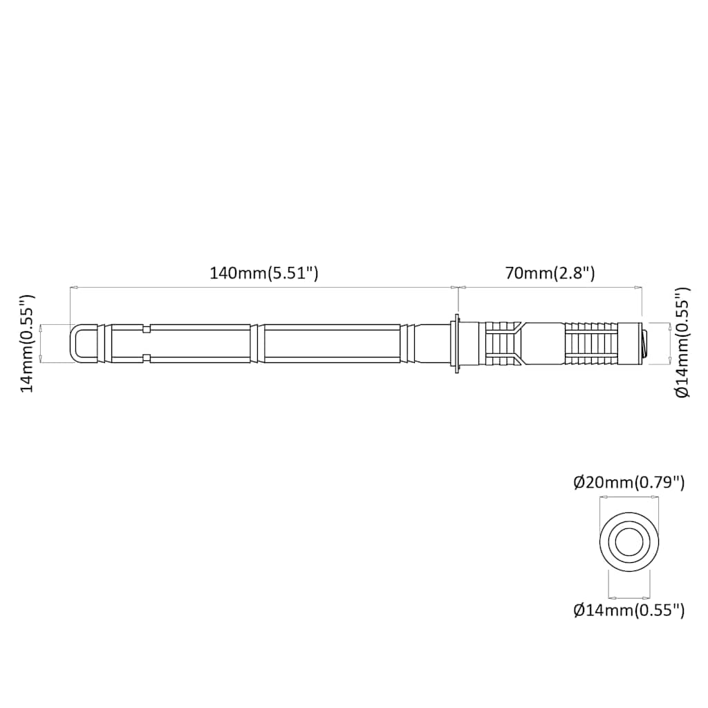 Schwebende Regalhalterungen 12 pcs Braun Ø14 x 210 mm Stahl