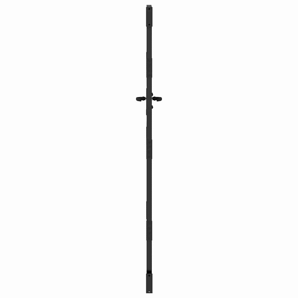 Gartentor Schwarz 105 x 200 cm Pulverbeschichteter Stahl