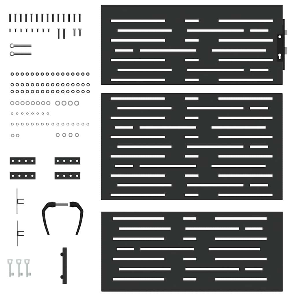 Gartentor, Gartentor 85x100 cm Cortenstahl Quadratdesign