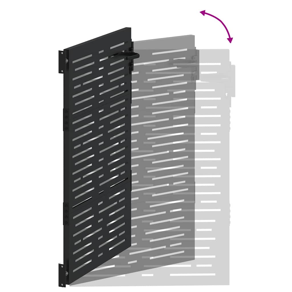 Gartentor, Gartentor 85x100 cm Cortenstahl Quadratdesign