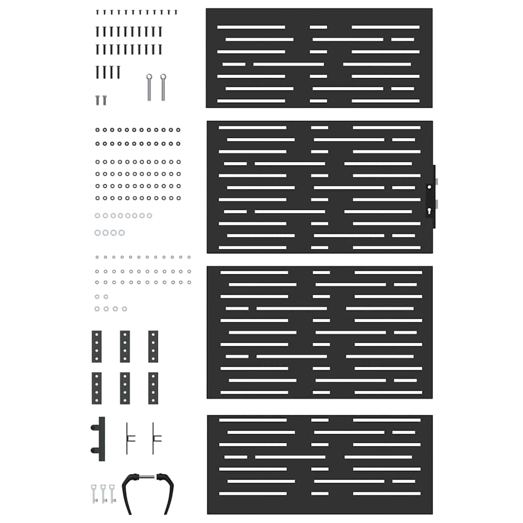 Gartentor, Gartentor 85x100 cm Cortenstahl Quadratdesign