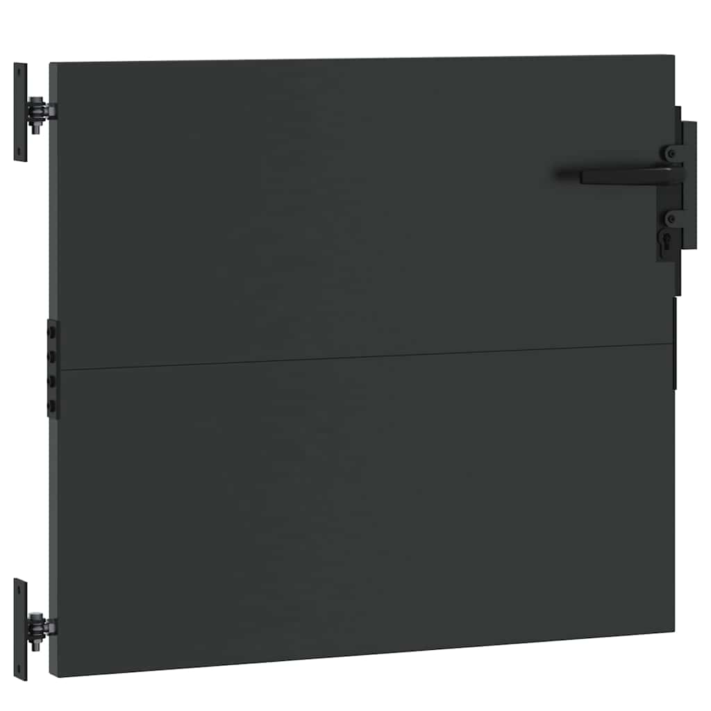 Gartentor Schwarz 105 x 100 cm Pulverbeschichteter Stahl