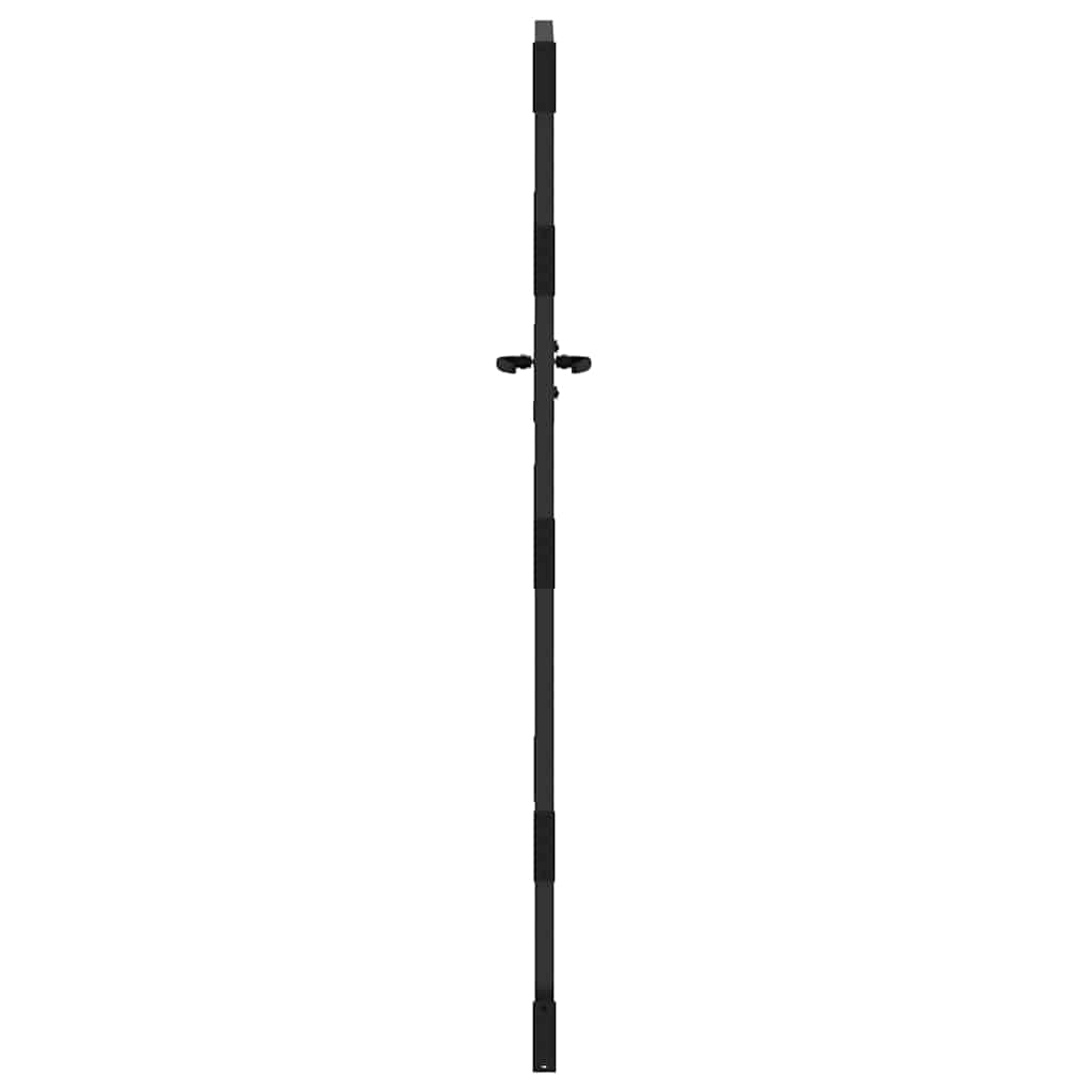 Gartentor Schwarz 105 x 125 cm Pulverbeschichteter Stahl