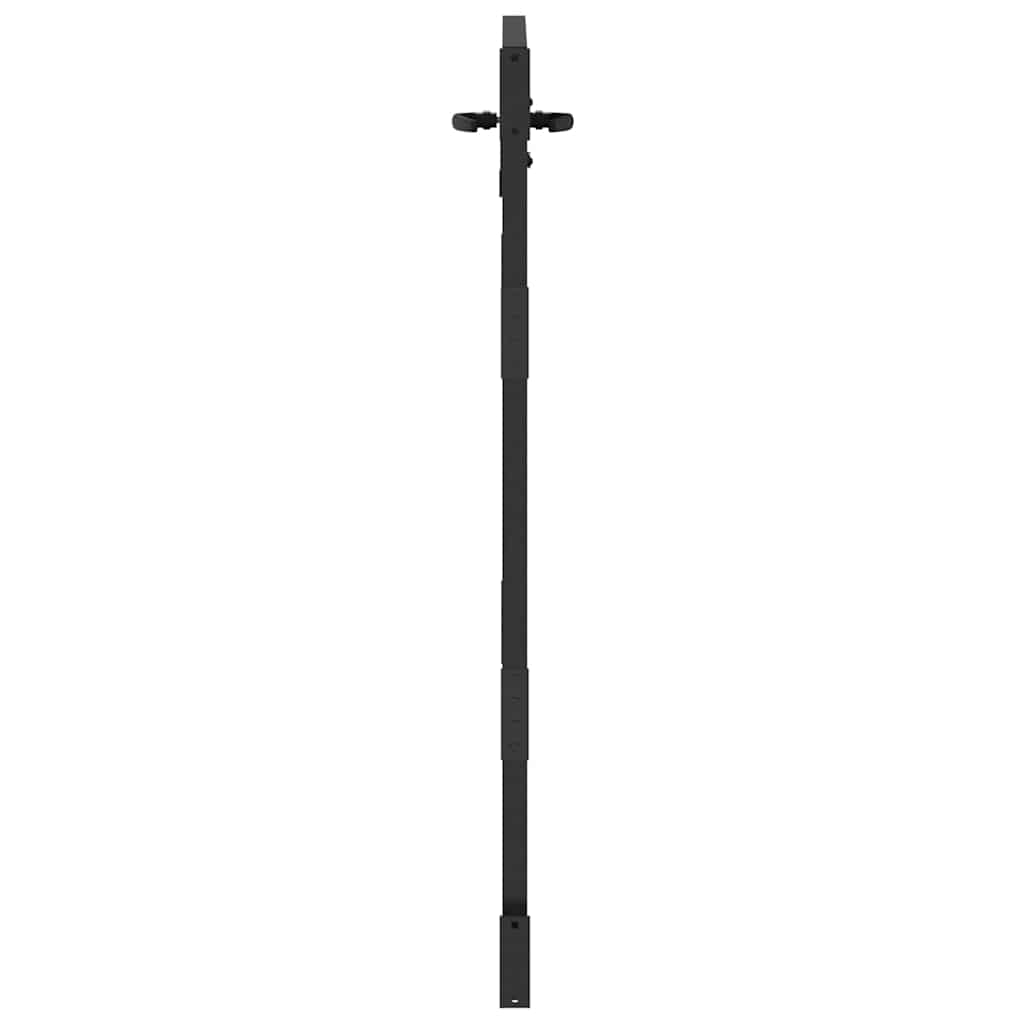Gartentor Schwarz 105 x 150 cm Pulverbeschichteter Stahl