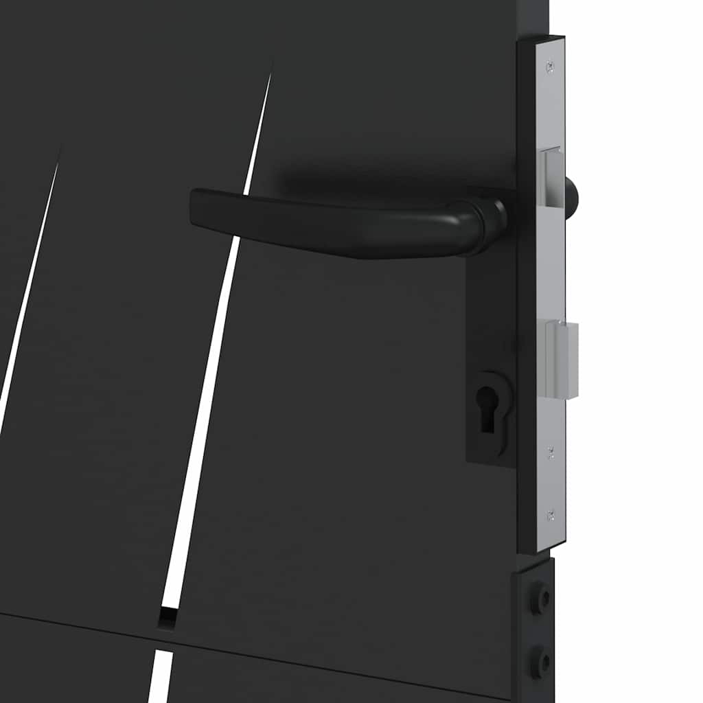 Gartentor, Gartentor 105x75 cm Cortenstahl Gras Design Schwarz