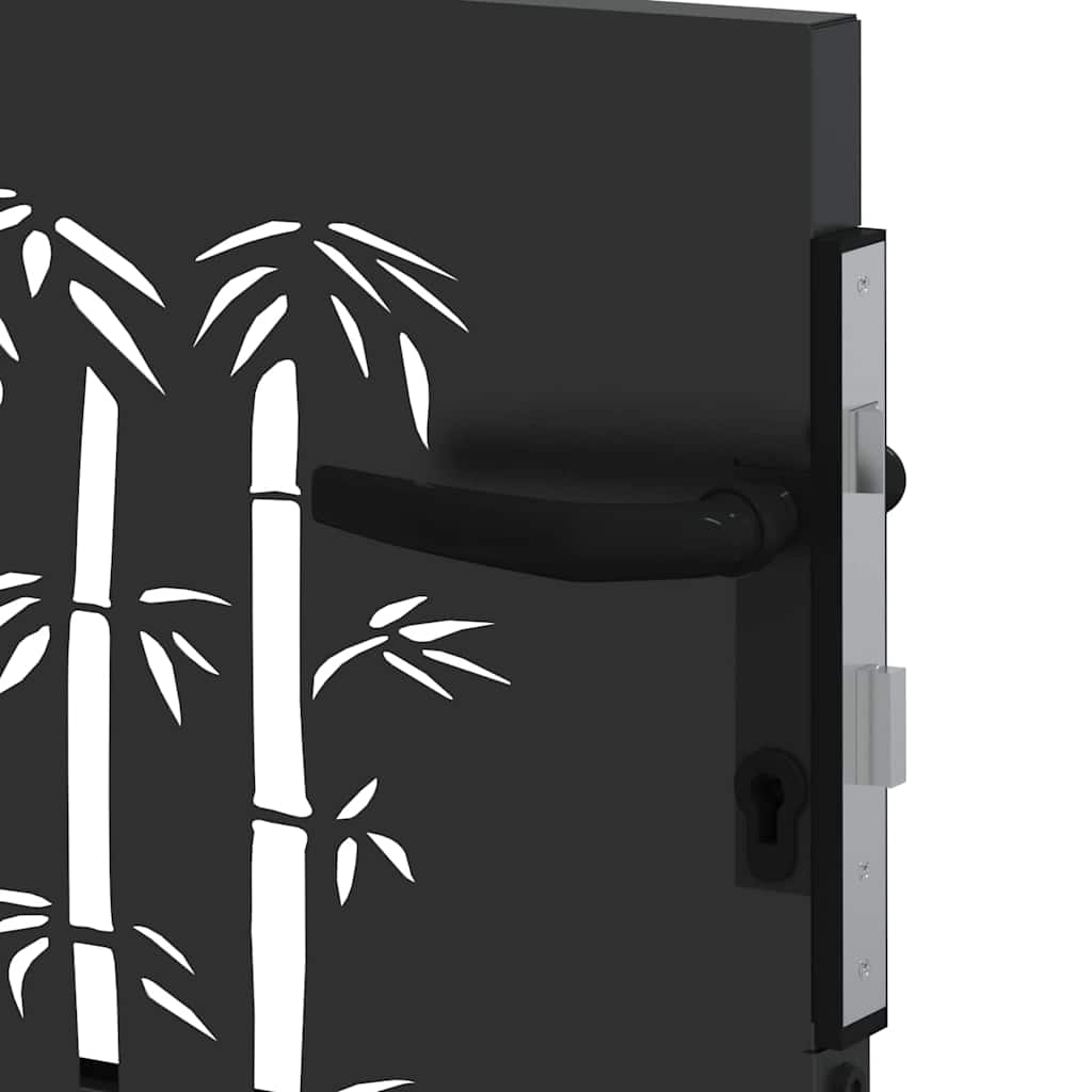 Gartentor, Gartenzaun 105x75 cm Cortenstahl Bambus Design