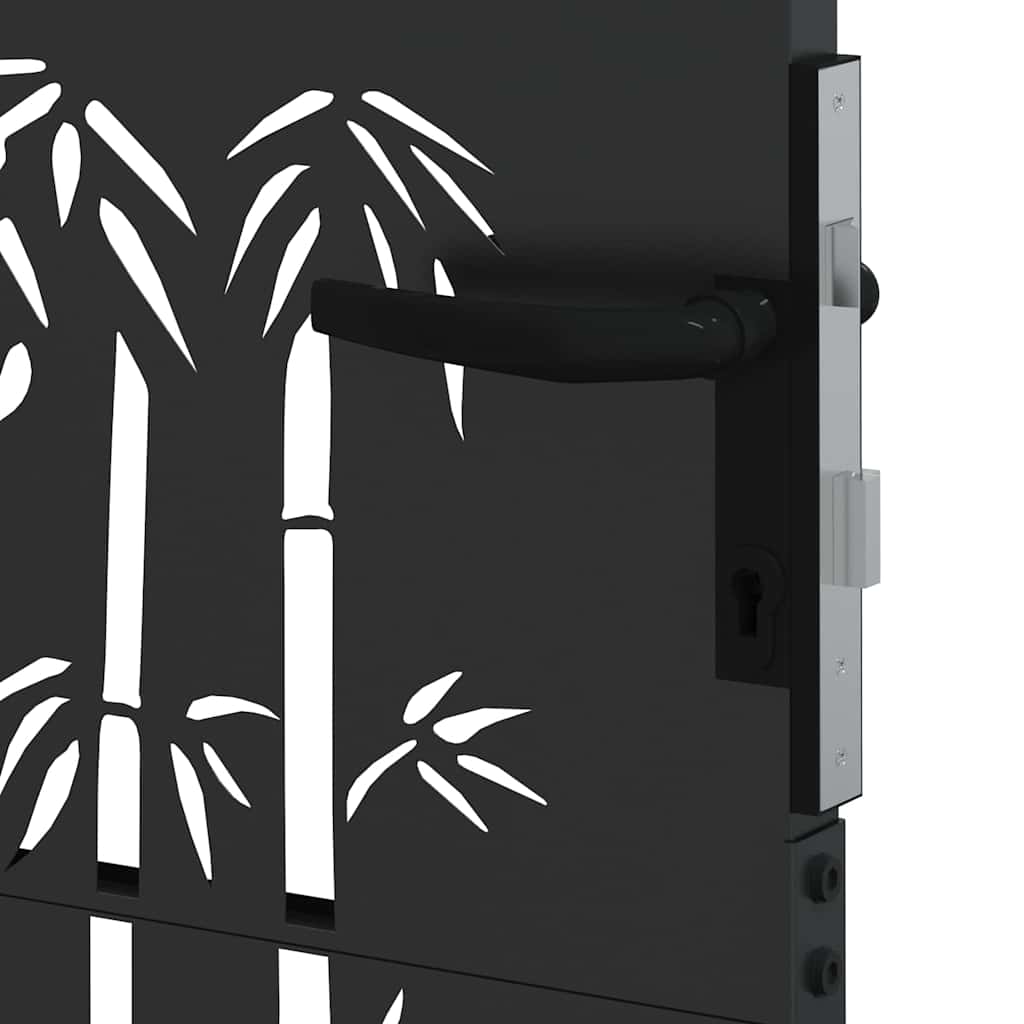 Gartentor, Gartenzaun 105x75 cm Cortenstahl Bambus Design