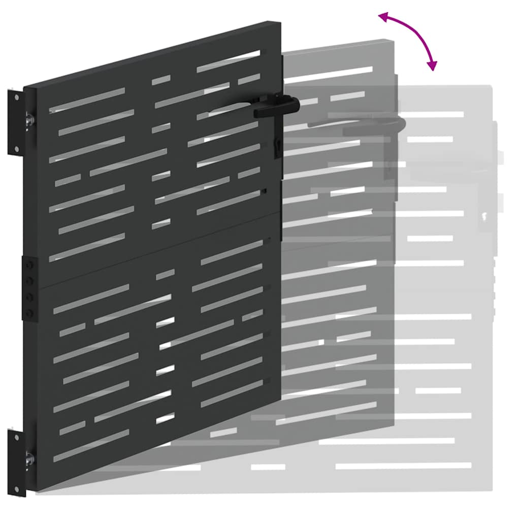 Gartentor, Gartentor 105x75 cm Cortenstahl quadratisches Design