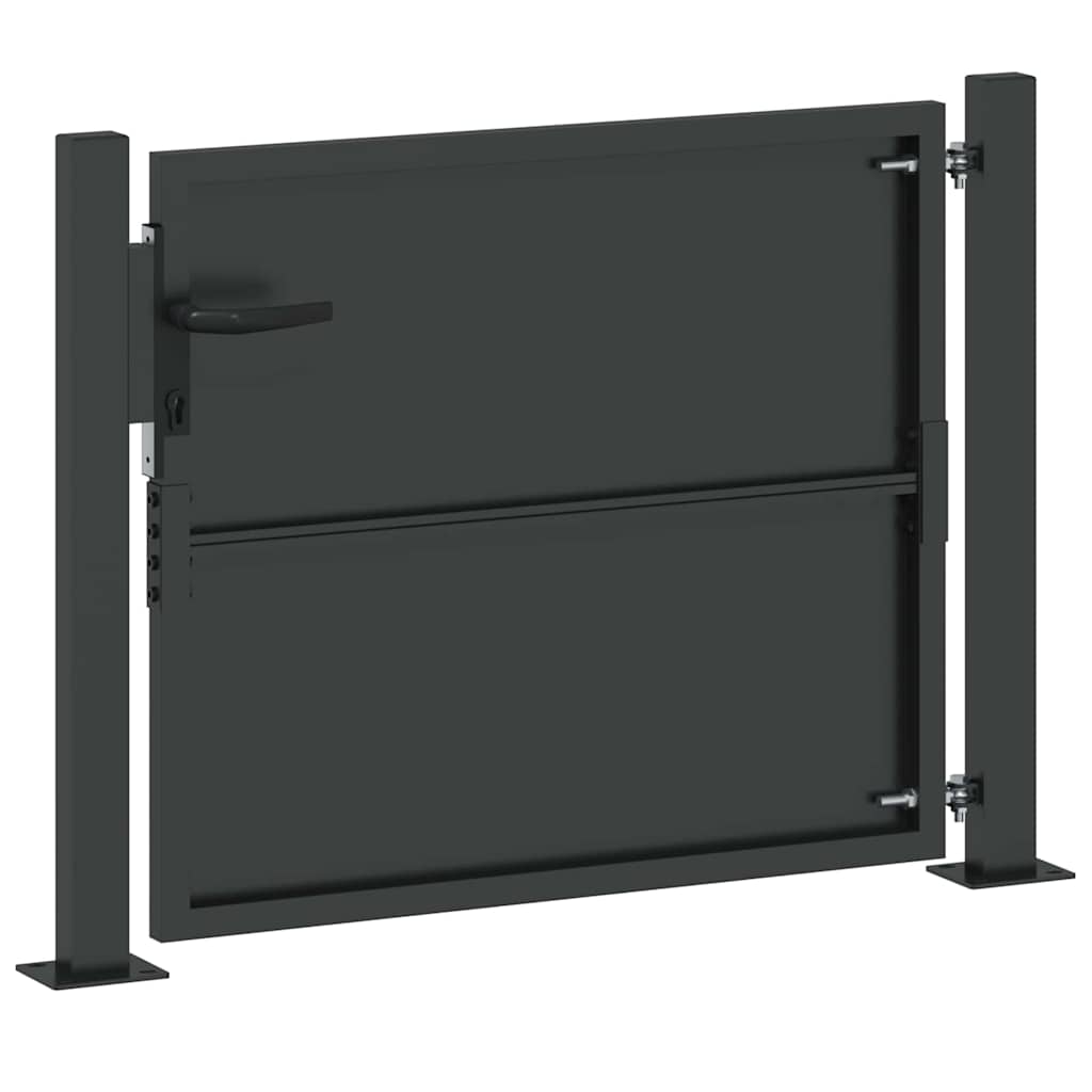 Gartentor, Gartentor 105x200 cm Cortenstahl mit Schloss Schwarz