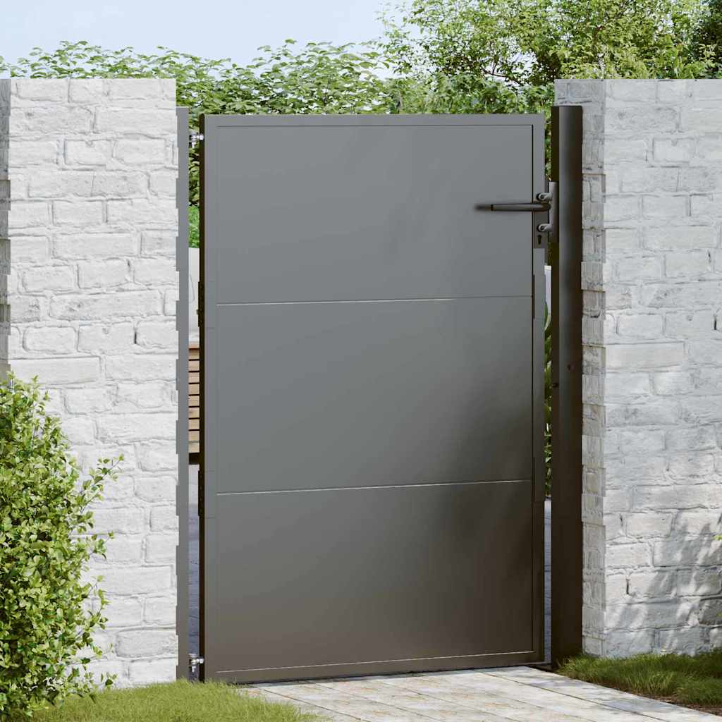 Gartentor, Gartentor 105x200 cm Cortenstahl mit Schloss Schwarz