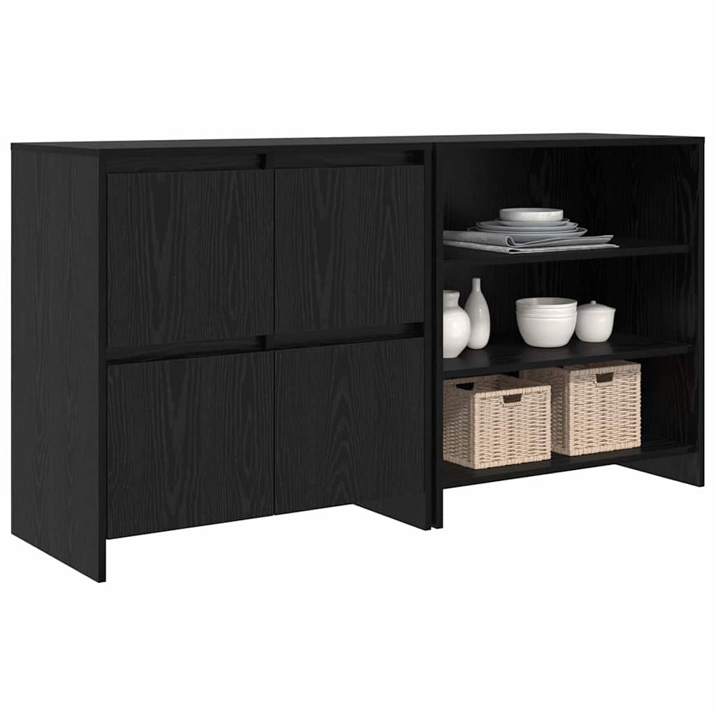 Sideboards 2 pcs Schwarze Eiche 70 x 41 x 75 cm Holzwerkstoff