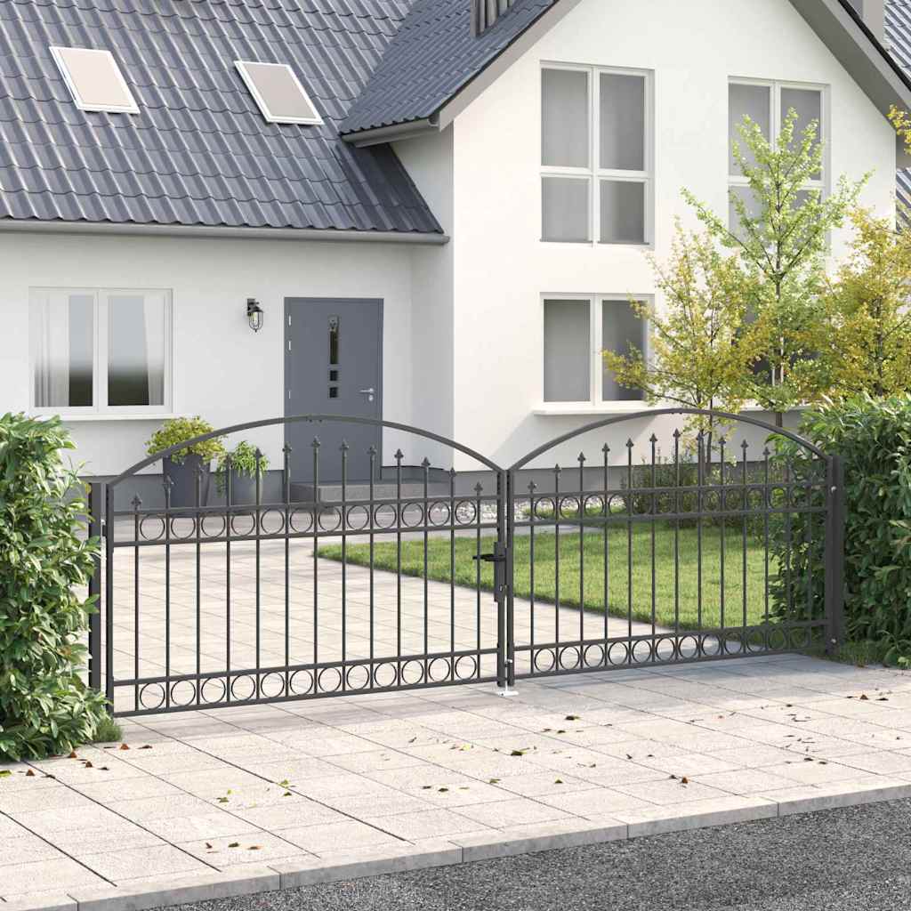 Zaun tor Sonstiges Grau 400 x 125 cm Stahl