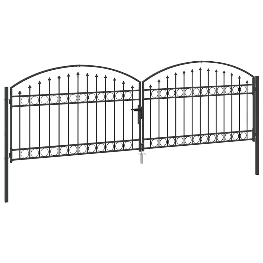 Zaun tor Sonstiges Grau 400 x 125 cm Stahl