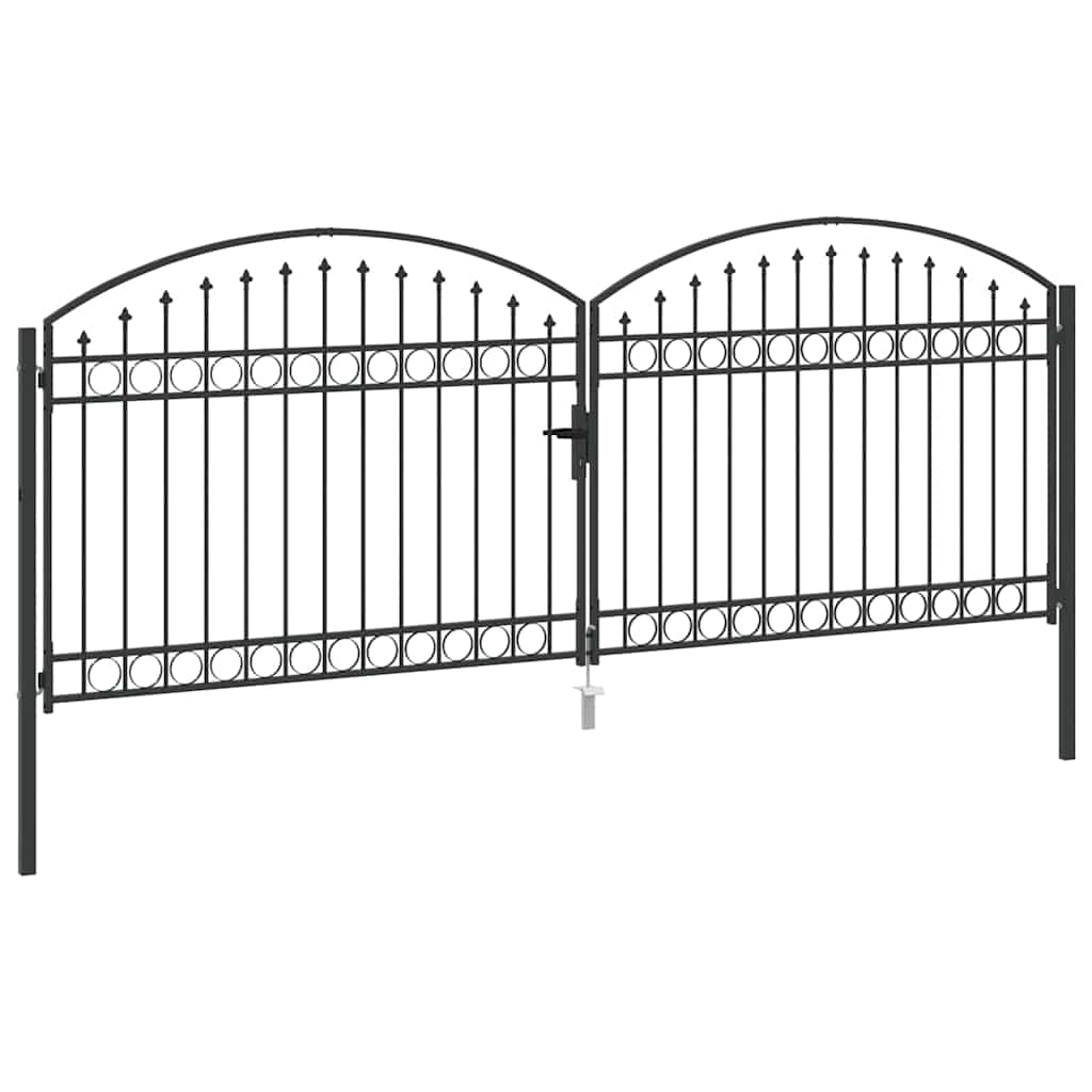 Zaun tor Sonstiges Verstellbar Grau 400 x 150 cm Stahl