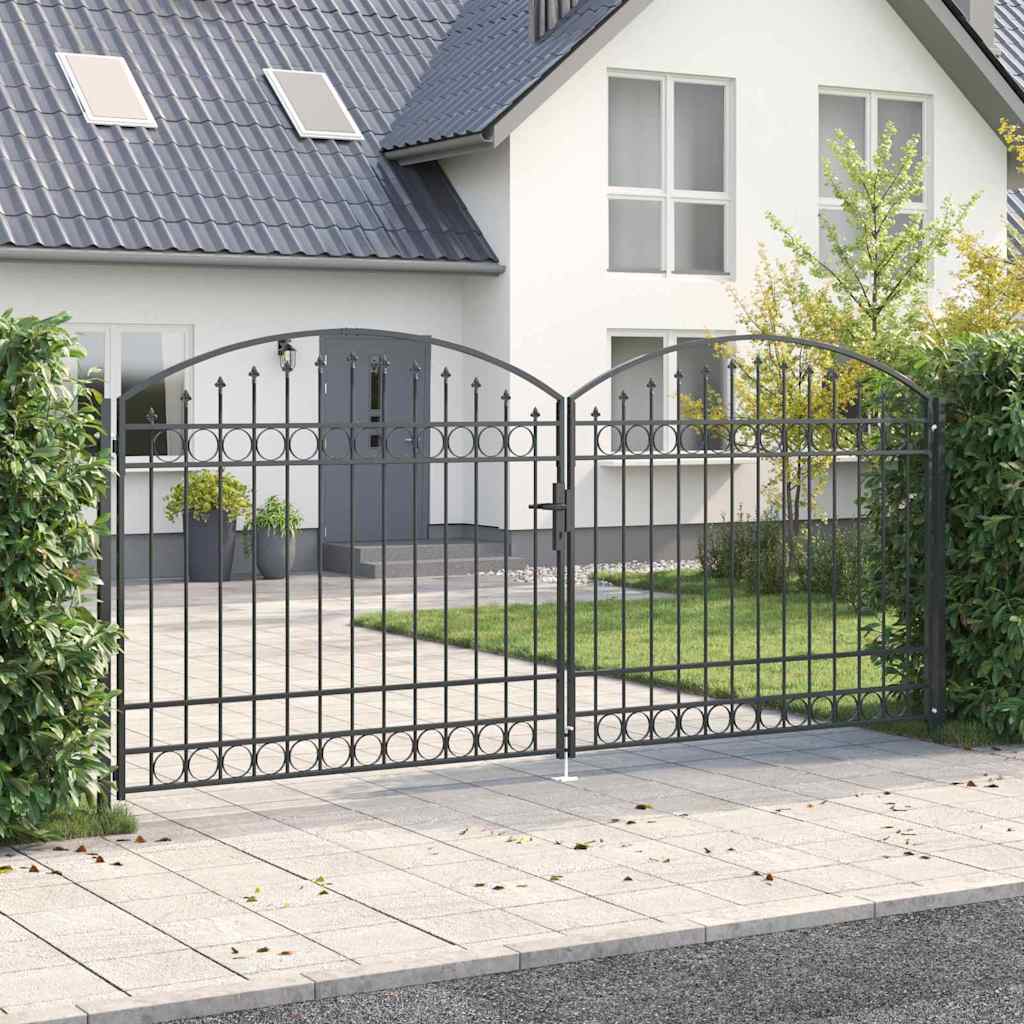 Zaun tor Sonstiges Grau 400 x 175 cm Stahl