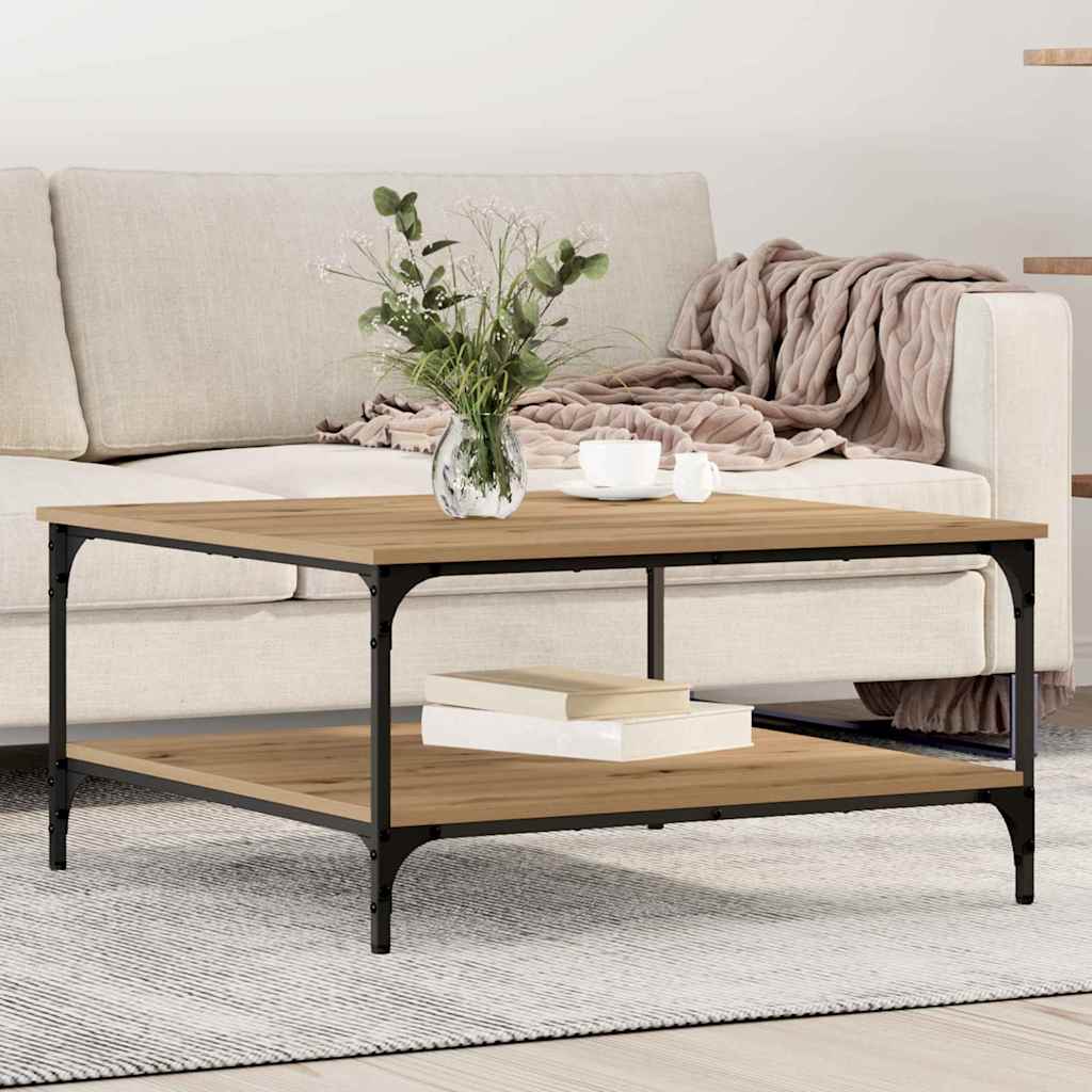 Couchtisch Eiche handwerklich 80 x 80 x 40 cm Holzwerkstoff