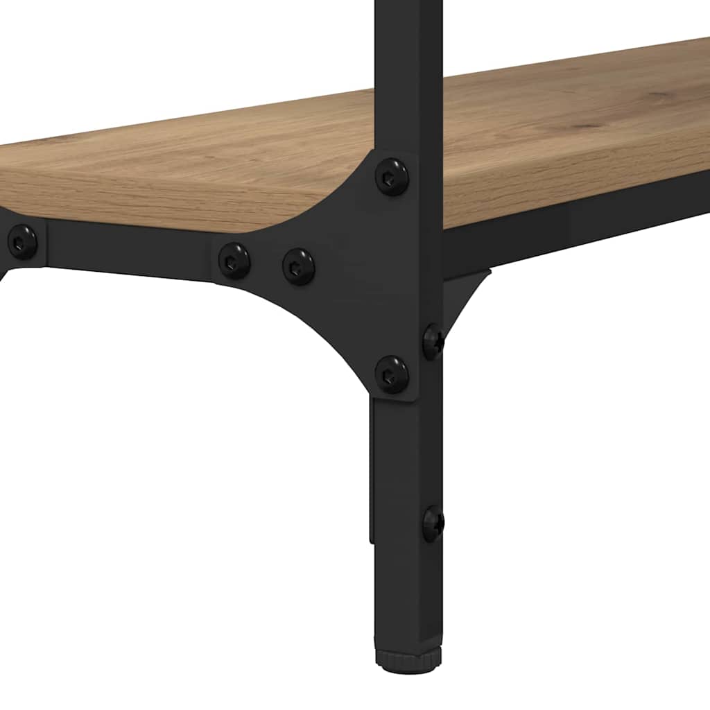 Konsolentisch mit Regal Eiche handwerklich 100 x 22,5 x 75 cm