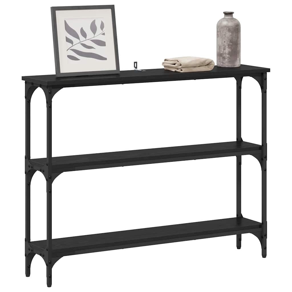 Konsolentisch Schwarze Eiche 100 x 22,5 x 75 cm Holzwerkstoff