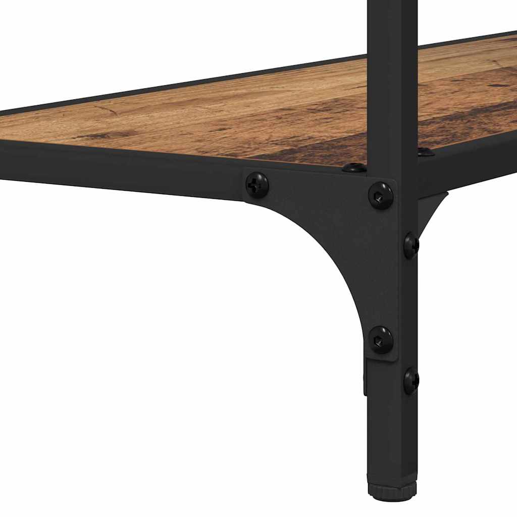 Konsolentisch mit Regal Altholz 75 x 30.5 x 75 cm Holzwerkstoff