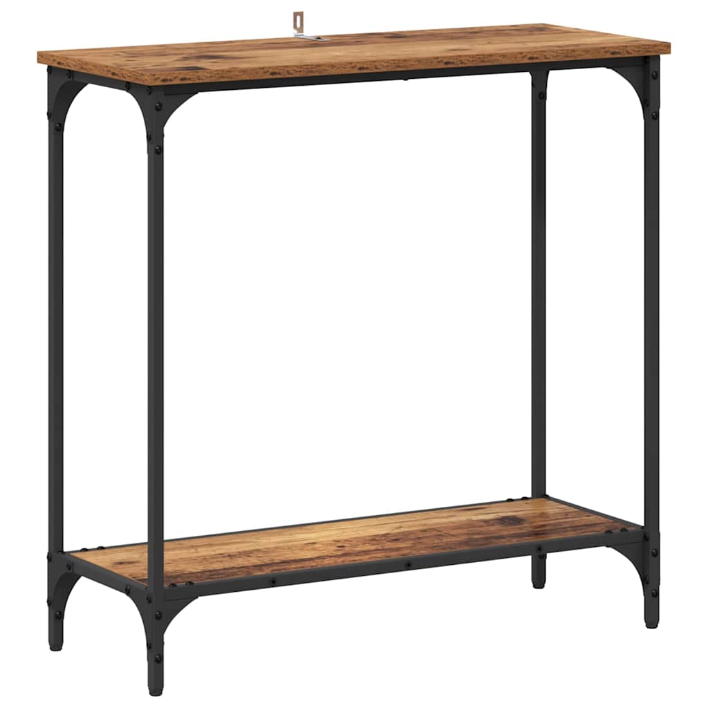 Konsolentisch mit Regal Altholz 75 x 30.5 x 75 cm Holzwerkstoff