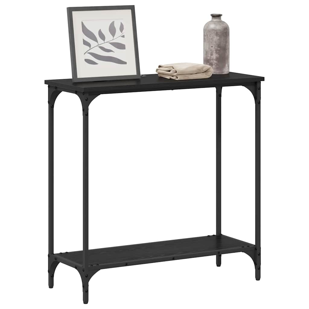 Konsolentisch Schwarze Eiche 75 x 30.5 x 75 cm Holzwerkstoff