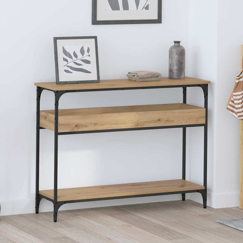 Konsolentisch Eiche handwerklich 100 x 29 x 75 cm Holzwerkstoff