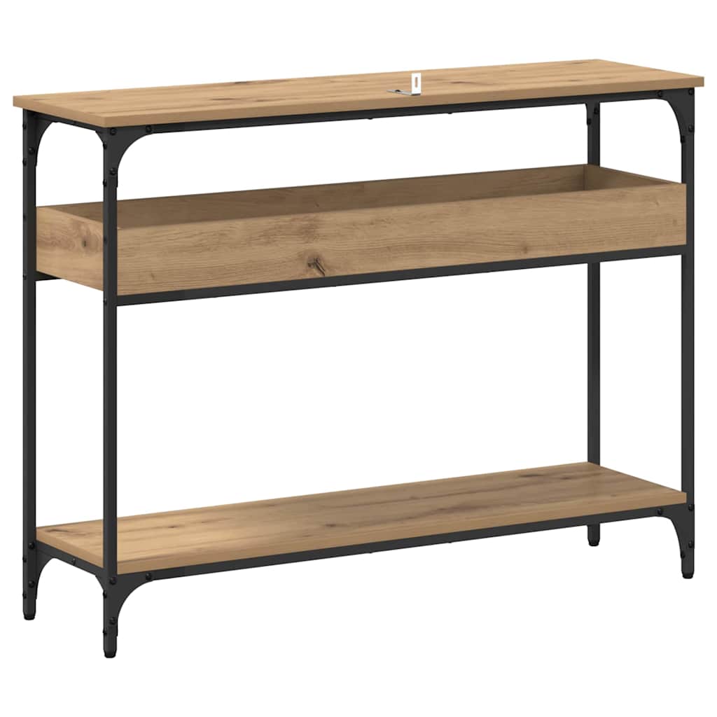 Konsolentisch Eiche handwerklich 100 x 29 x 75 cm Holzwerkstoff