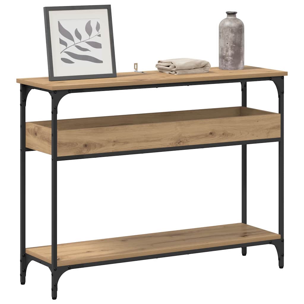 Konsolentisch Eiche handwerklich 100 x 29 x 75 cm Holzwerkstoff
