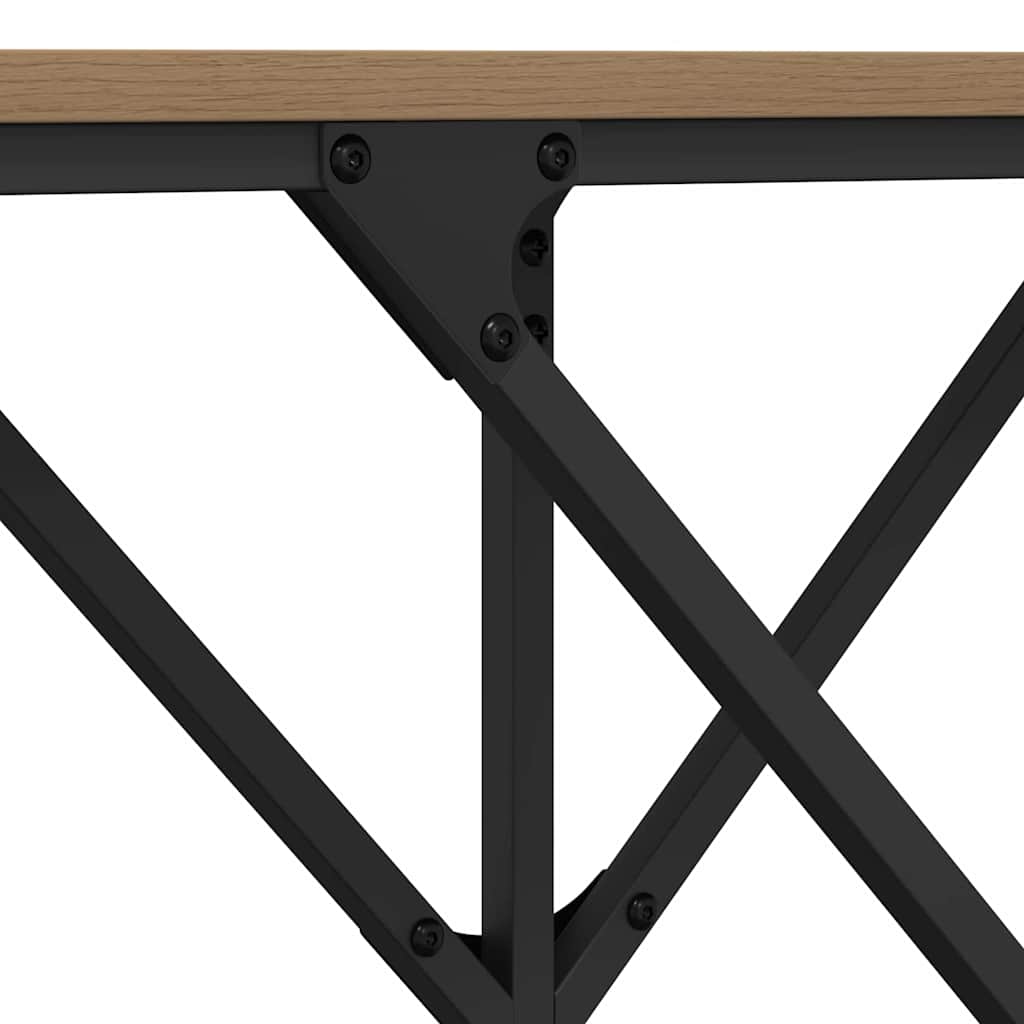 Konsolentisch Eiche handwerklich 140 x 29 x 75 cm Holzwerkstoff