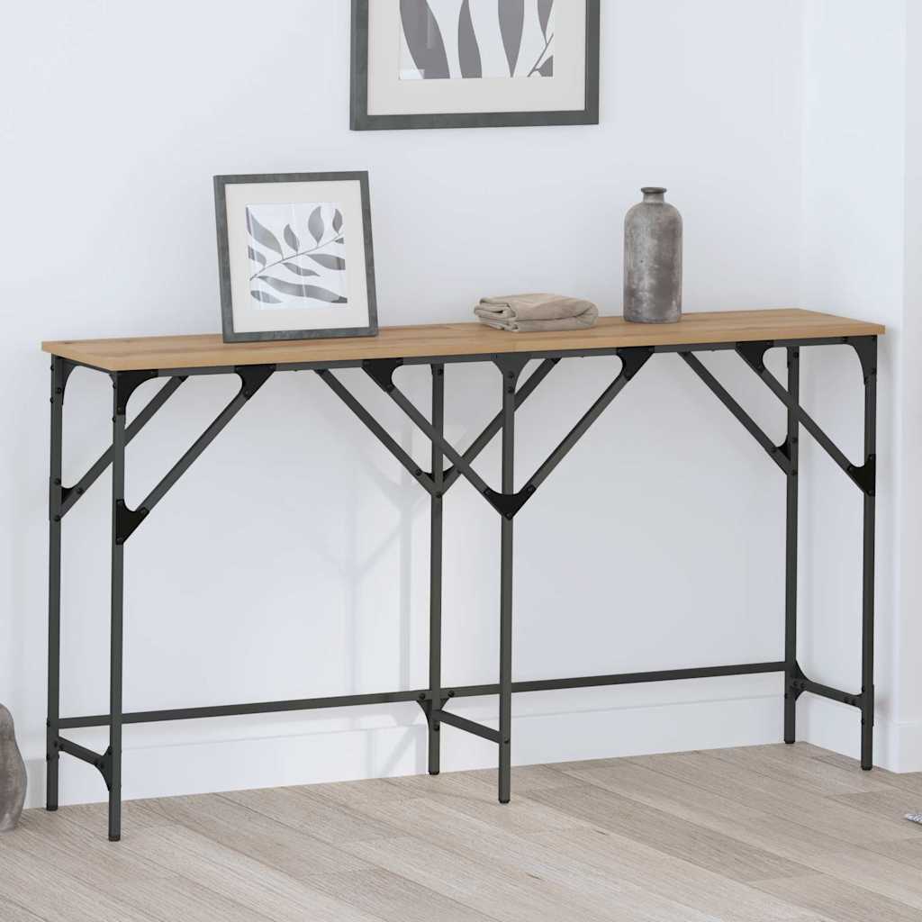 Konsolentisch Eiche handwerklich 140 x 29 x 75 cm Holzwerkstoff