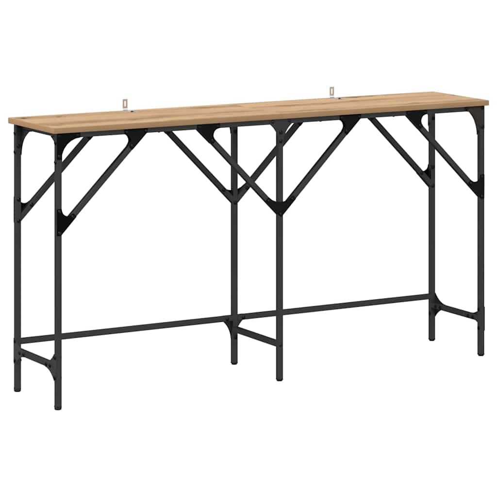 Konsolentisch Eiche handwerklich 140 x 29 x 75 cm Holzwerkstoff