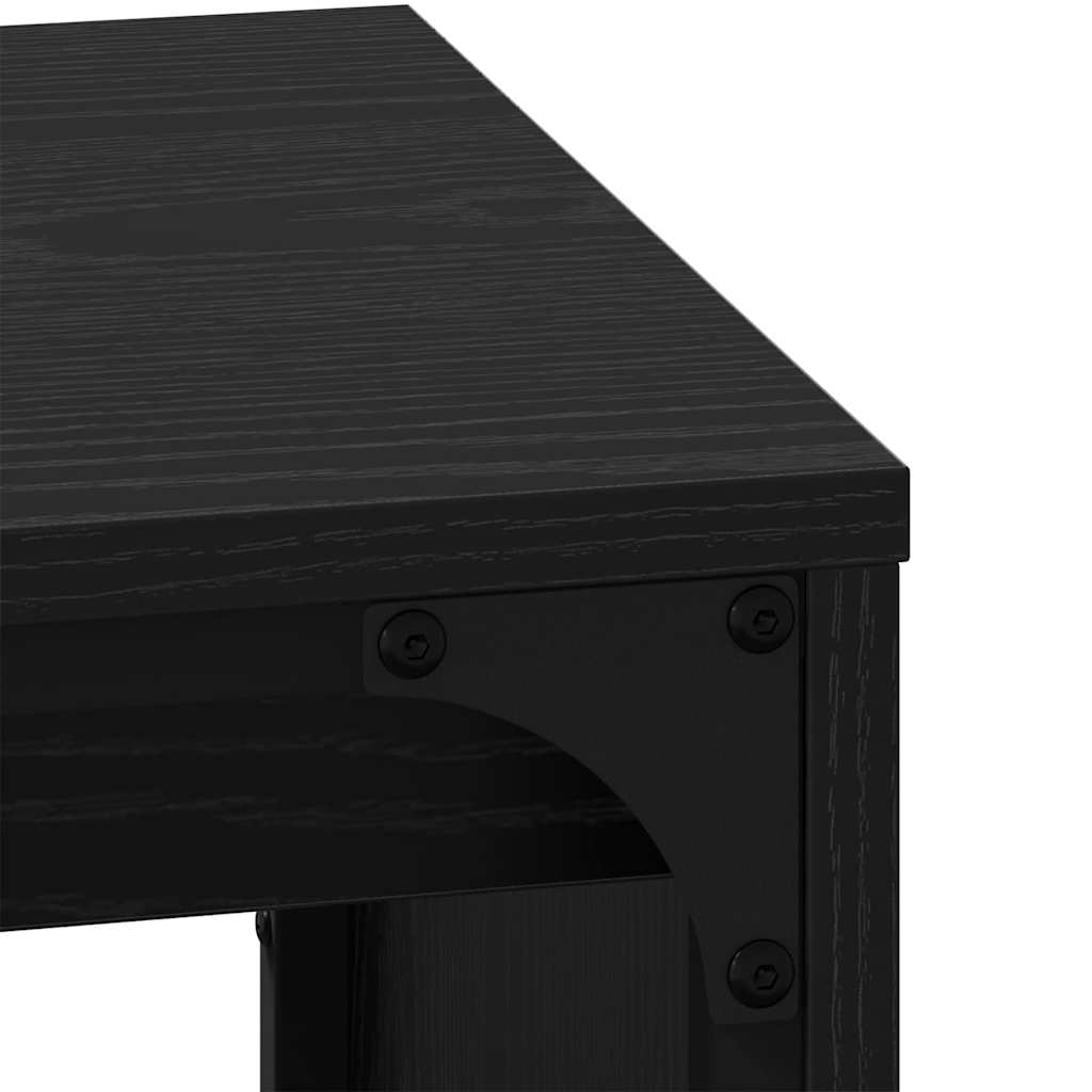 Nesting Couchtisch 3 pcs Schwarze Eiche 60 x 35 x 56 cm