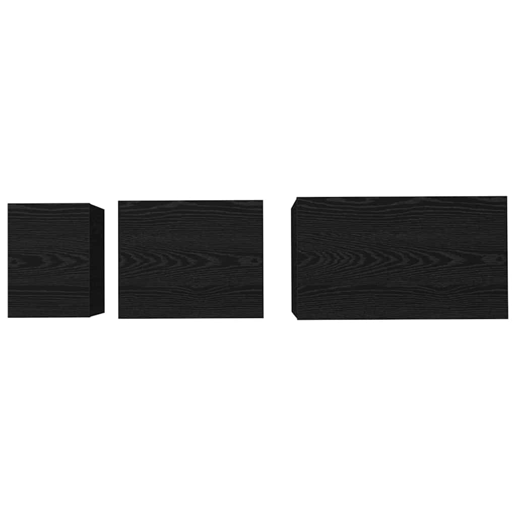 Nesting Couchtisch 3 pcs Schwarze Eiche 60 x 35 x 56 cm