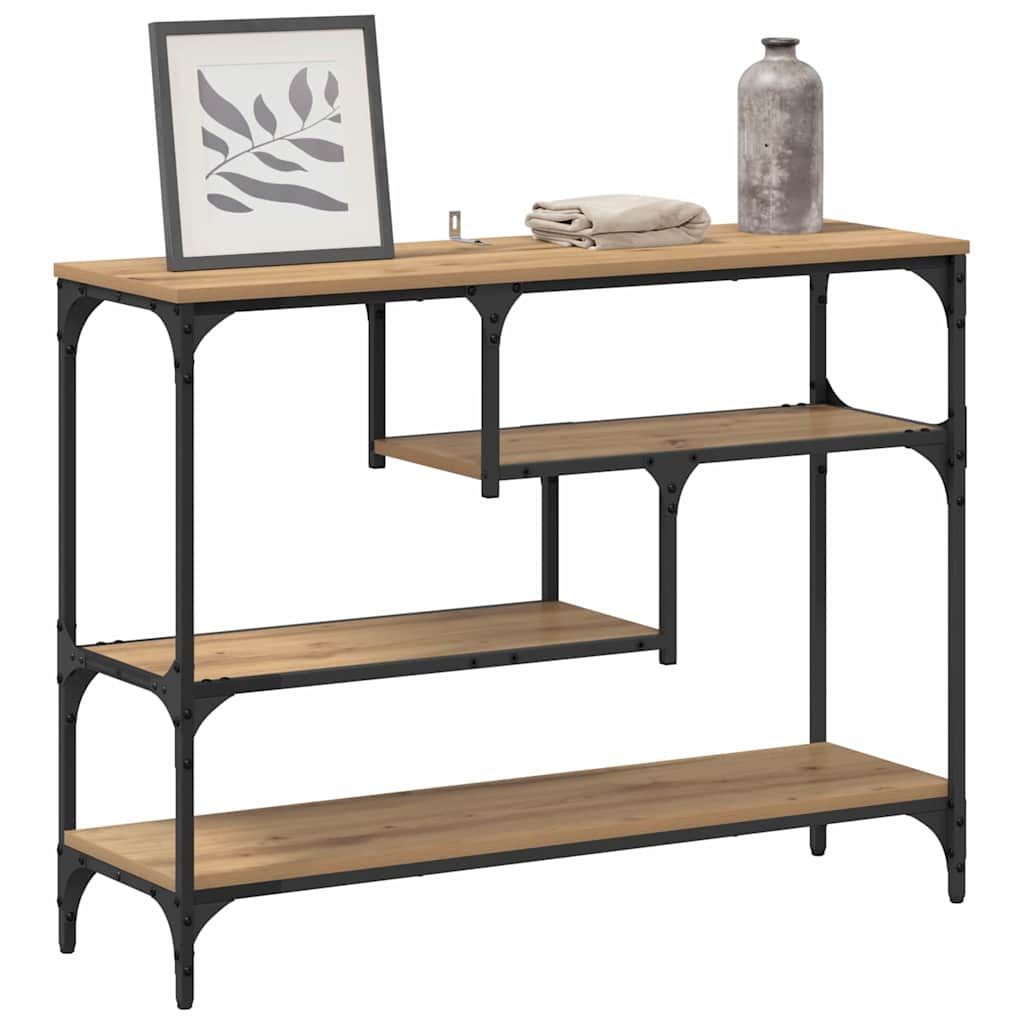 Konsolentisch Eiche handwerklich 100 x 30 x 75 cm Holzwerkstoff