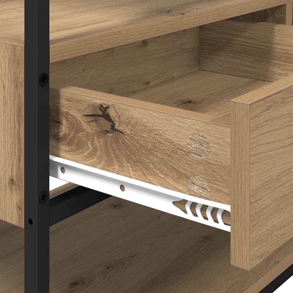 Kleiderschrank mit Regal Eiche handwerklich 89 x 39 x 184.5 cm