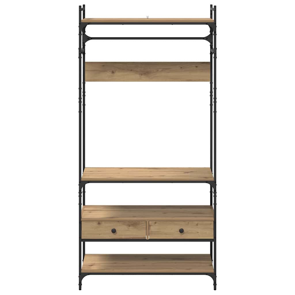 Kleiderschrank mit Regal Eiche handwerklich 89 x 39 x 184.5 cm