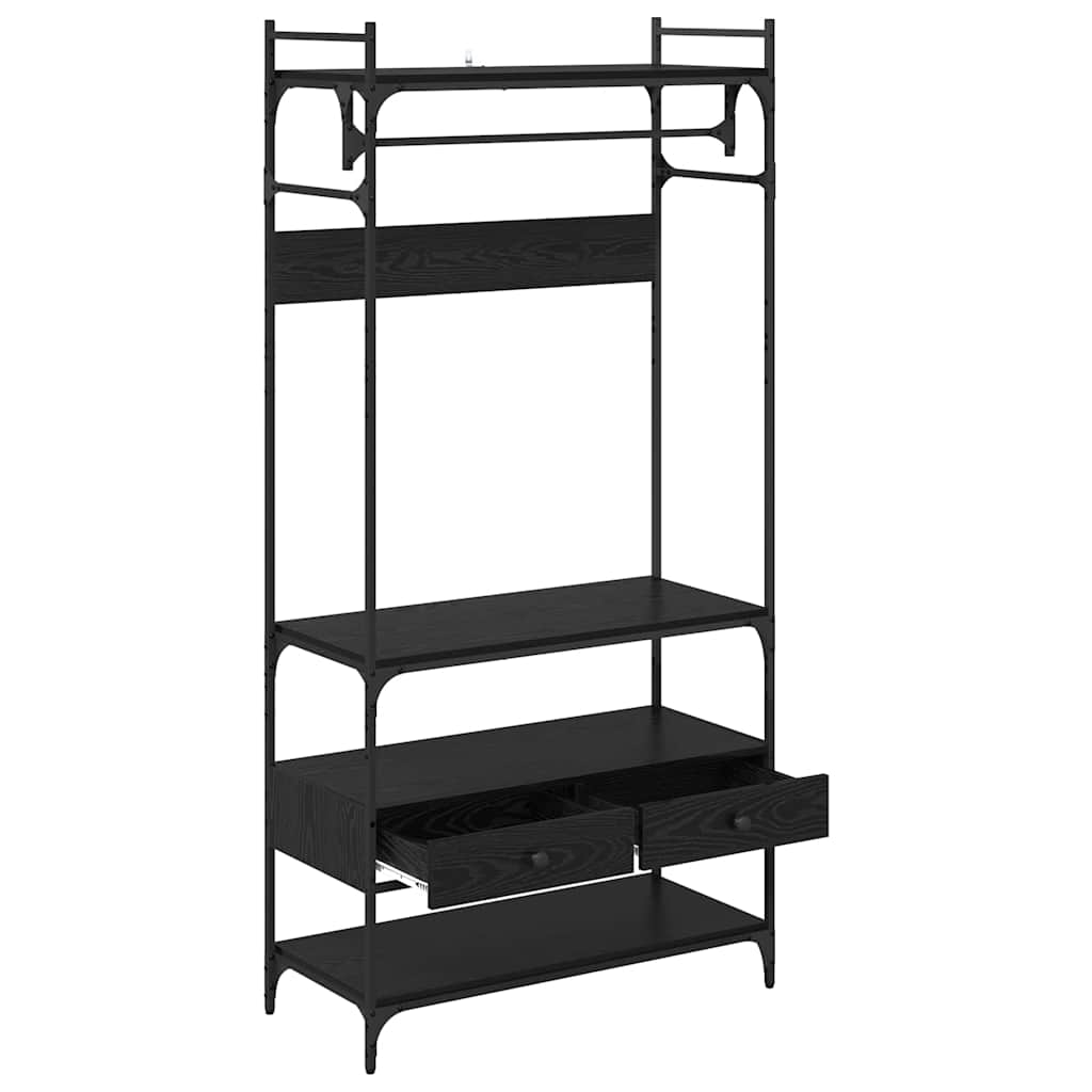 Kleiderschrank Schwarze Eiche 89 x 39 x 184.5 cm Holzwerkstoff