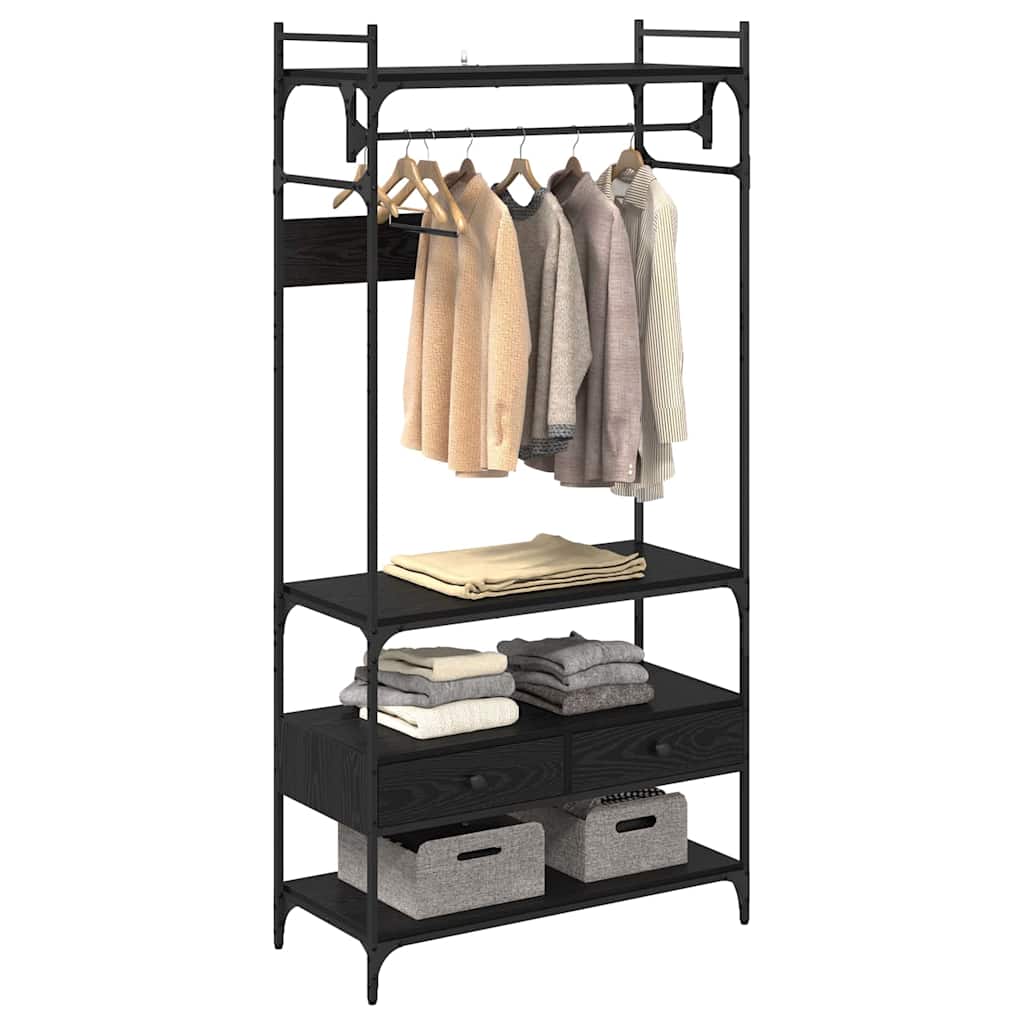 Kleiderschrank Schwarze Eiche 89 x 39 x 184.5 cm Holzwerkstoff