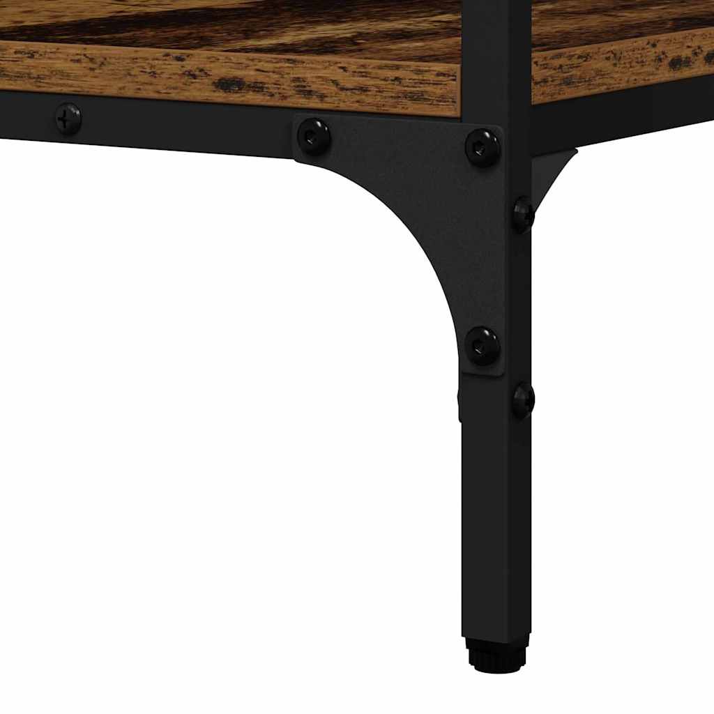 Konsolentisch mit Regal Altholz 100 x 32 x 75 cm Holzwerkstoff