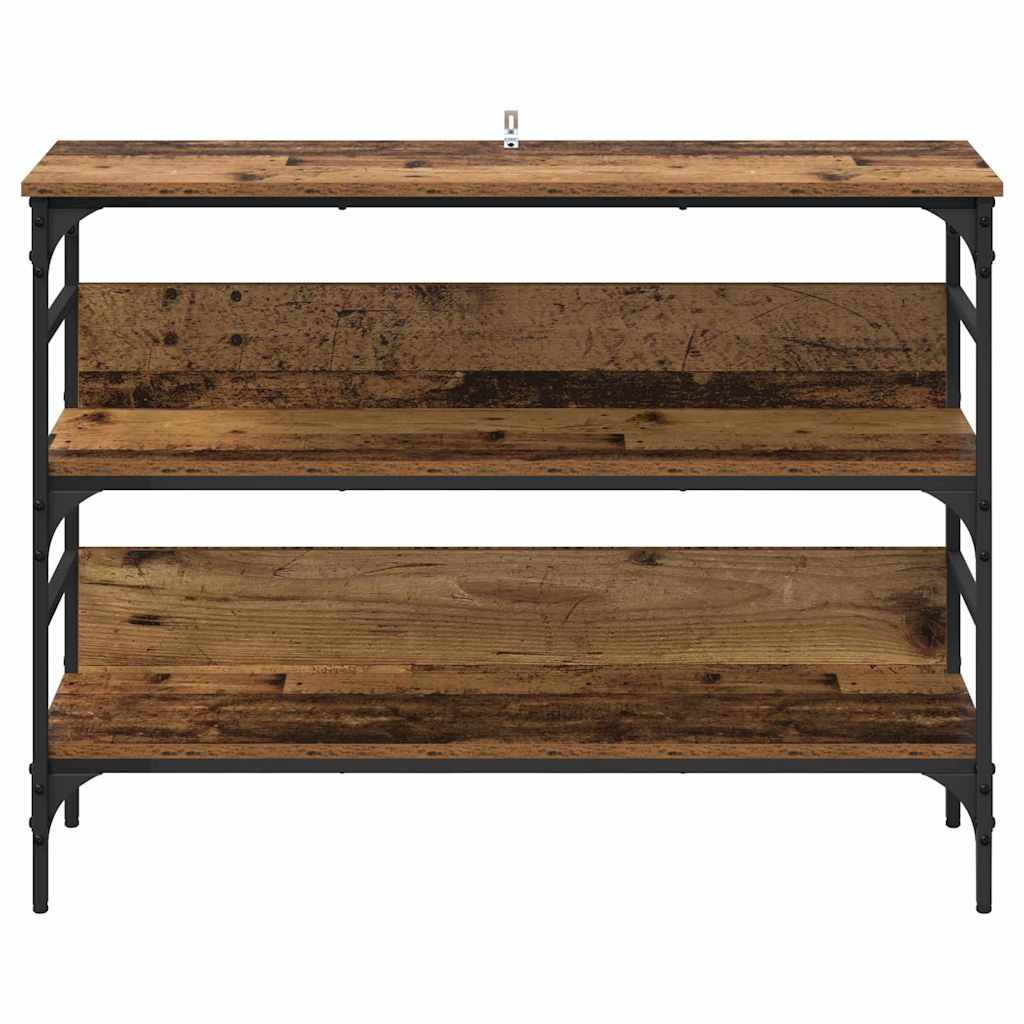 Konsolentisch mit Regal Altholz 100 x 32 x 75 cm Holzwerkstoff
