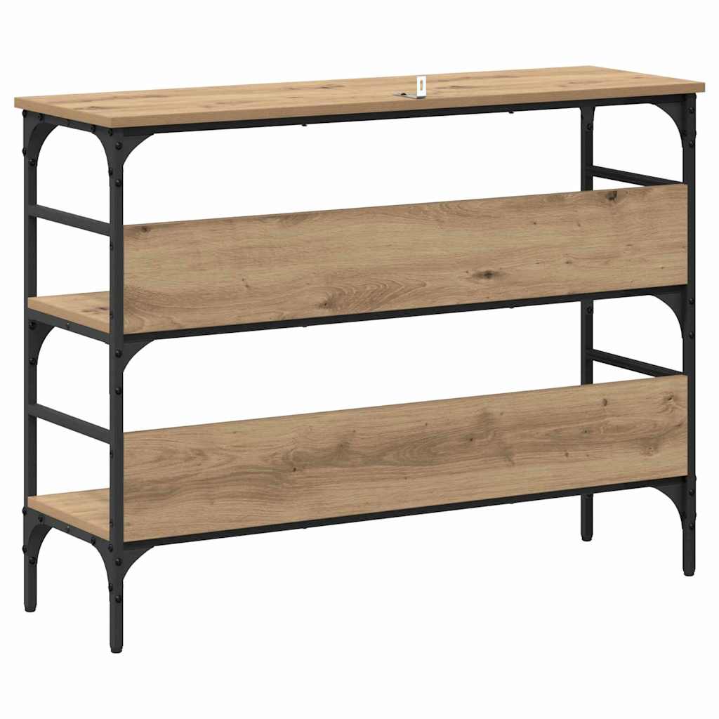 Konsolentisch Eiche handwerklich 100 x 32 x 75 cm Holzwerkstoff
