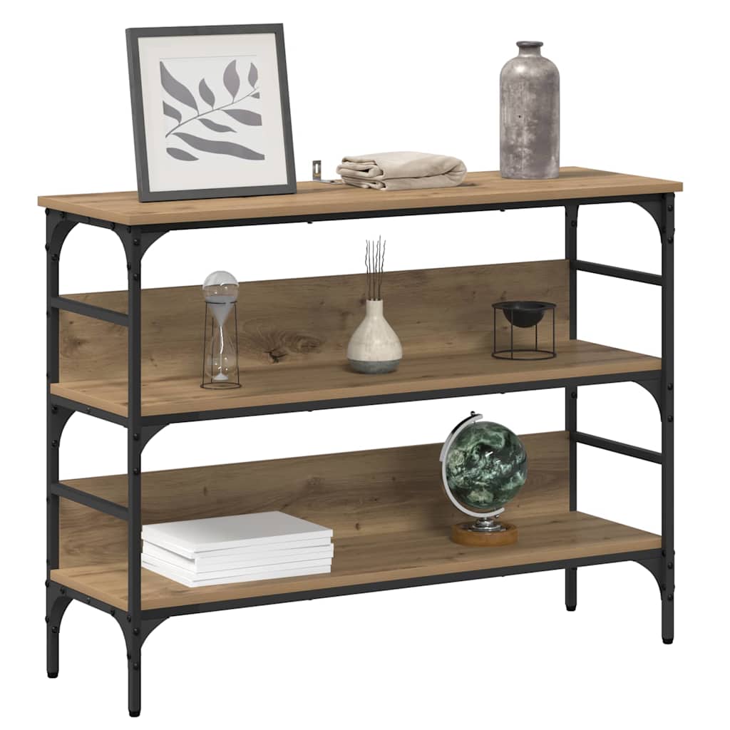 Konsolentisch Eiche handwerklich 100 x 32 x 75 cm Holzwerkstoff